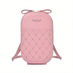 Heart Embroidery Crossbody Bag Zipper Purse Wallet Shoulder Mobile Phone Bag