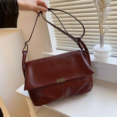 Large Capacity Crossbody Bag Casual PU Leather Shoulder Bag Women Handbag