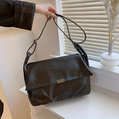 Large Capacity Crossbody Bag Casual PU Leather Shoulder Bag Women Handbag