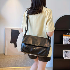 Large Capacity Crossbody Bag Casual PU Leather Shoulder Bag Women Handbag
