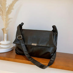 Large Capacity Crossbody Bag Casual PU Leather Shoulder Bag Women Handbag