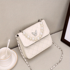 Quilted Flap Crossbody Bag Fairy Butterfly Decor Shoulder Purse