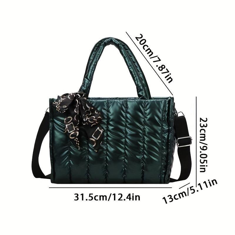 Quilted Large Capacity Tote Bag Crossbody Purse