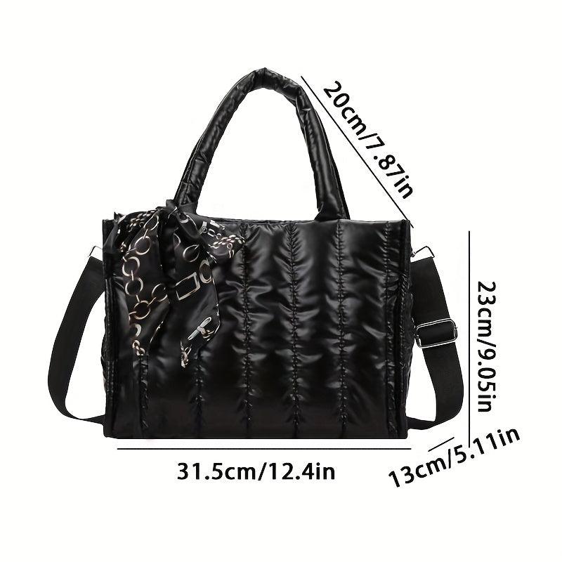 Quilted Large Capacity Tote Bag Crossbody Purse