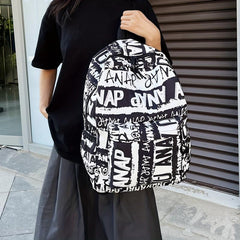 Plaid Large Capacity Backpack Lightweight Travel Commuter Bag