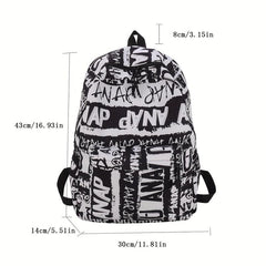 Plaid Large Capacity Backpack Lightweight Travel Commuter Bag