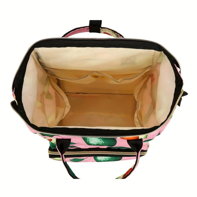 Avocado Pattern Insulated Large Capacity Mommy Backpack