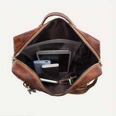 Vintage Tassel Large Capacity Backpack Soft PU Lightweight School Backpack