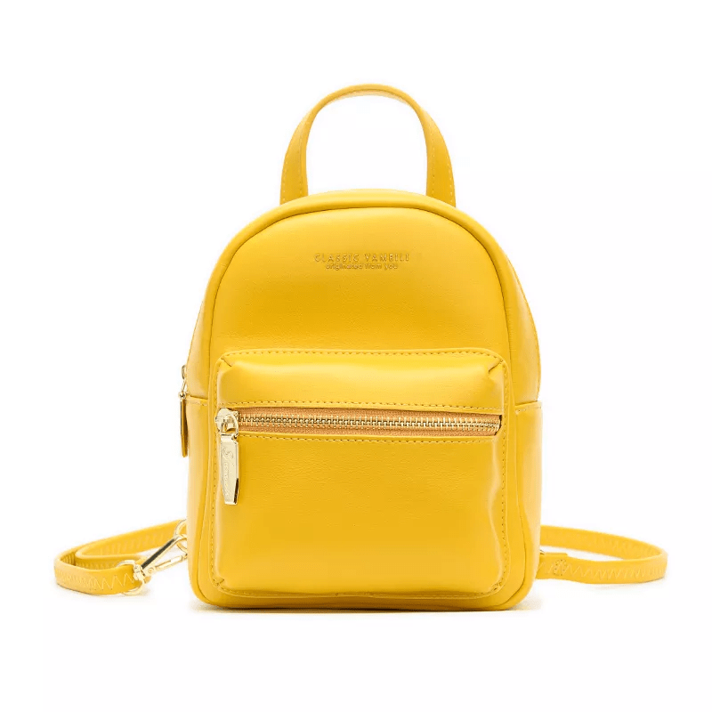 Graphic Mini Backpack Faux Leather Rucksack