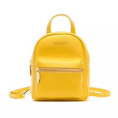 Graphic Mini Backpack Faux Leather Rucksack