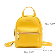 Graphic Mini Backpack Faux Leather Rucksack