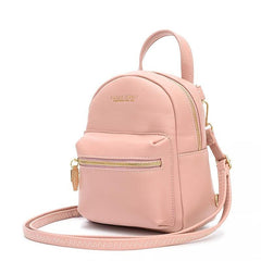 Graphic Mini Backpack Faux Leather Rucksack