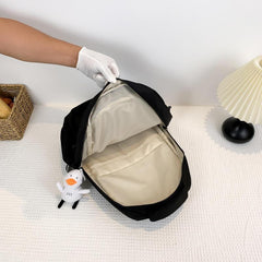 Minimalist Solid Backpack Large Capacity School Bag Travel Daypack