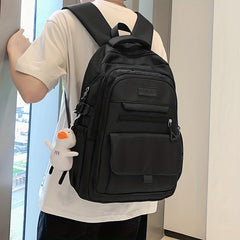 Minimalist Solid Backpack Large Capacity School Bag Travel Daypack