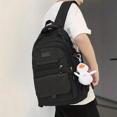 Minimalist Solid Backpack Large Capacity School Bag Travel Daypack