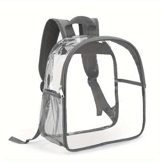 Transparent Large Capacity Backpack PVC Clear Textured School Travel Bag