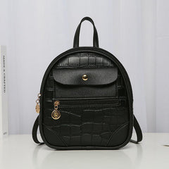 Small Faux Leather Backpack Women's Zipper Work School 9 05 8 26 3 14 Inch