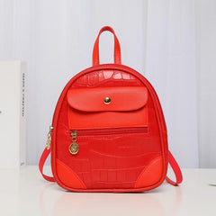 Small Faux Leather Backpack Women's Zipper Work School 9 05 8 26 3 14 Inch