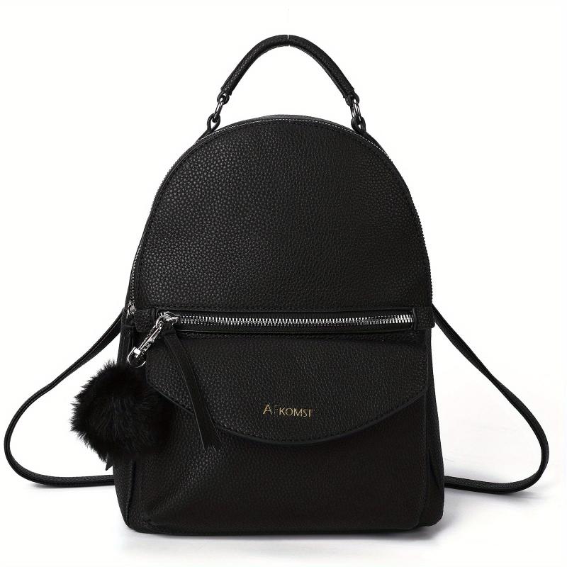 Zipper Backpack Purse Solid Preppy School Bag College Daypack & Travel Bag