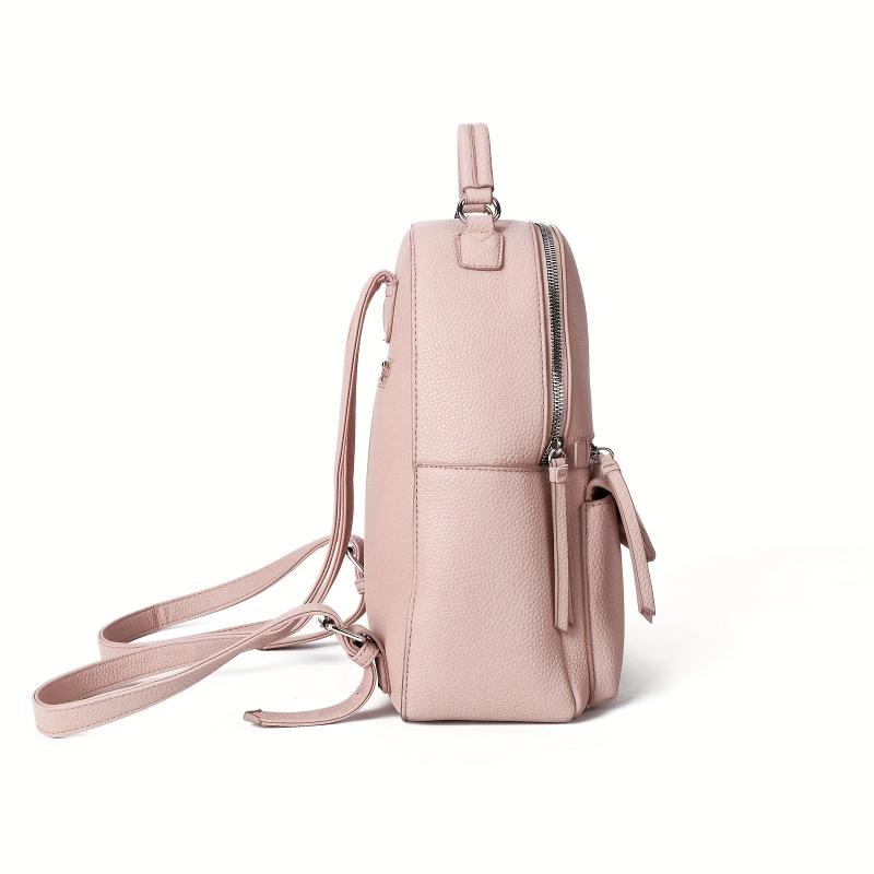 Zipper Backpack Purse Solid Preppy School Bag College Daypack & Travel Bag