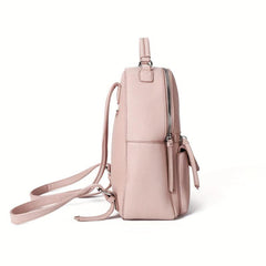Zipper Backpack Purse Solid Preppy School Bag College Daypack & Travel Bag