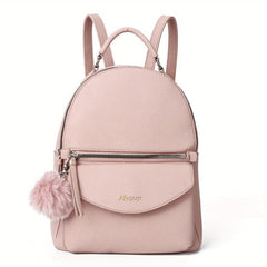 Zipper Backpack Purse Solid Preppy School Bag College Daypack & Travel Bag