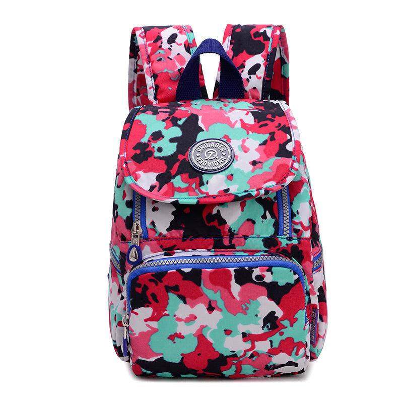 Casual Nylon Flap Backpack Lightweight Travel School Bag