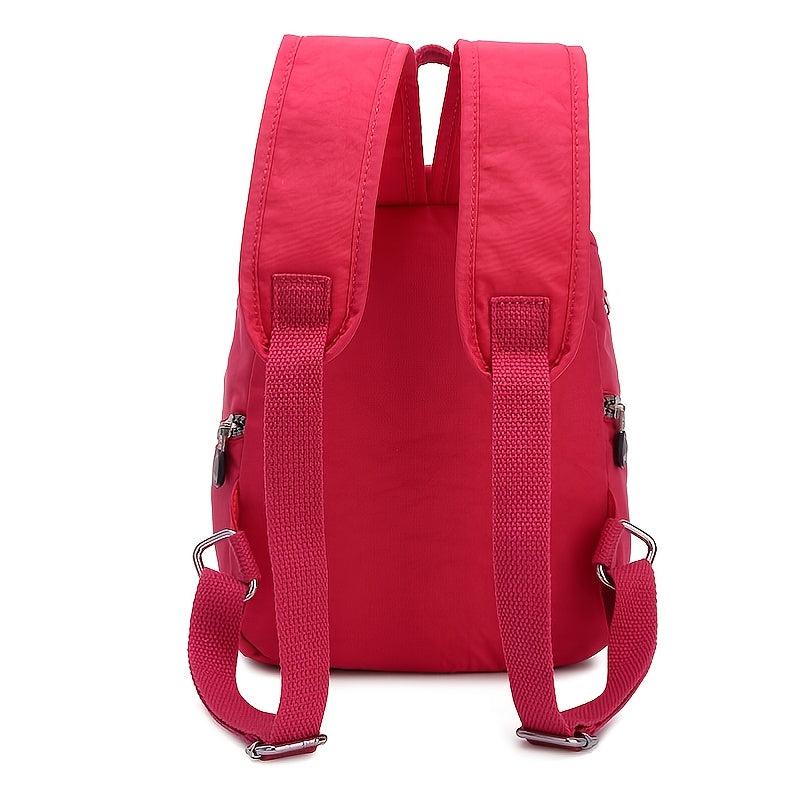 Casual Nylon Flap Backpack Lightweight Travel School Bag