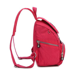 Casual Nylon Flap Backpack Lightweight Travel School Bag