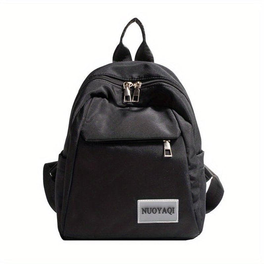 Preppy Schoolbag Zipper Backpack Minimalist Daypack