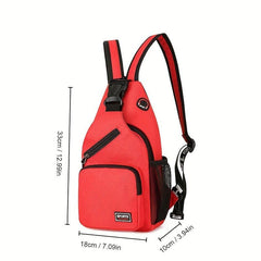 Causal Sling Bag Zipper Chest Bag All Match Crossbody Bag For Outdoor
