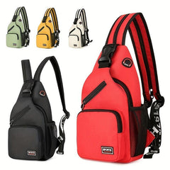 Causal Sling Bag Zipper Chest Bag All Match Crossbody Bag For Outdoor
