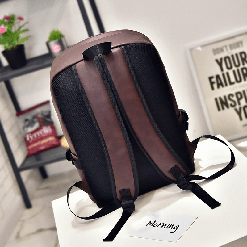 Striped Laptop Backpack Lightweight Travel Schoolbag