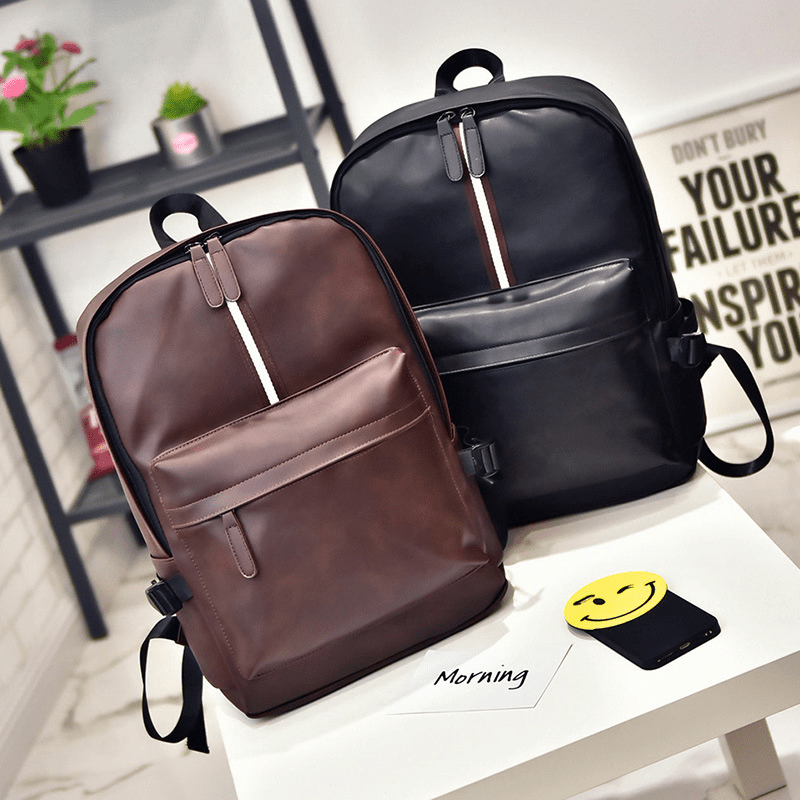 Striped Laptop Backpack Lightweight Travel Schoolbag