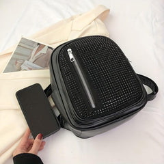 Studded Backpack Purse Preppy Daypack Travel Knapsack For Women