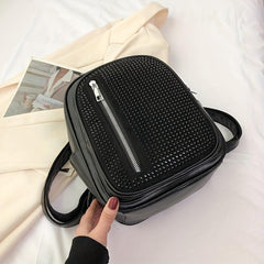 Studded Backpack Purse Preppy Daypack Travel Knapsack For Women