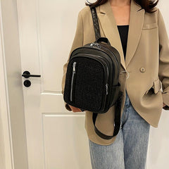 Studded Backpack Purse Preppy Daypack Travel Knapsack For Women
