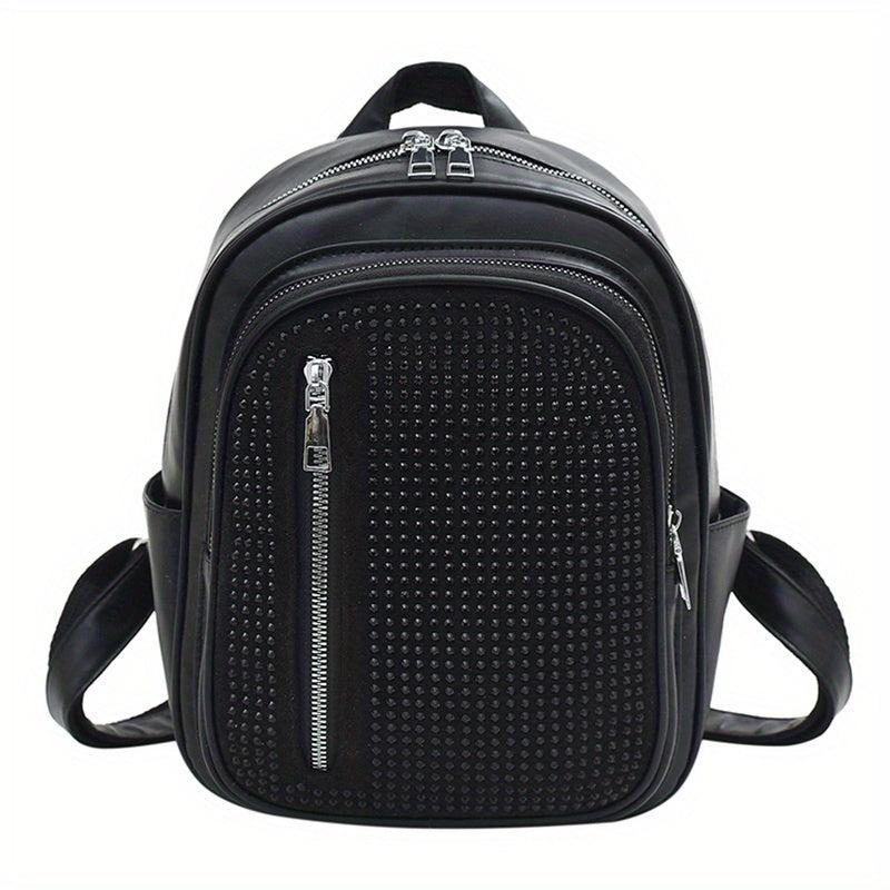 Studded Backpack Purse Preppy Daypack Travel Knapsack For Women