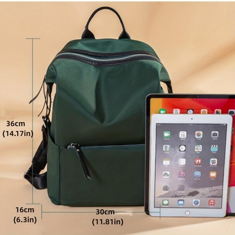 Large Capacity Nylon School Backpack Lightweight Travel Bag