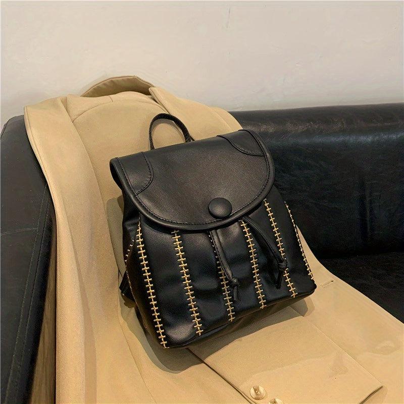 Quilted Pattern Backpack Storage Rucksack For Women