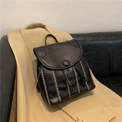 Quilted Pattern Backpack Storage Rucksack For Women
