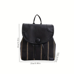 Quilted Pattern Backpack Storage Rucksack For Women