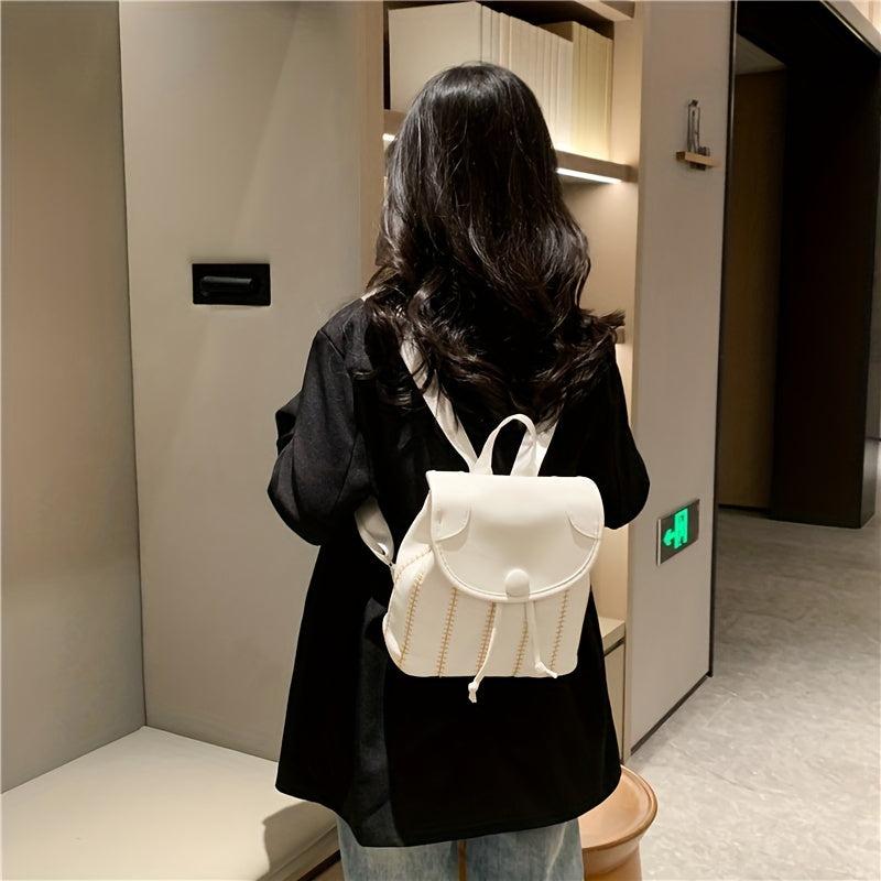 Quilted Pattern Backpack Storage Rucksack For Women