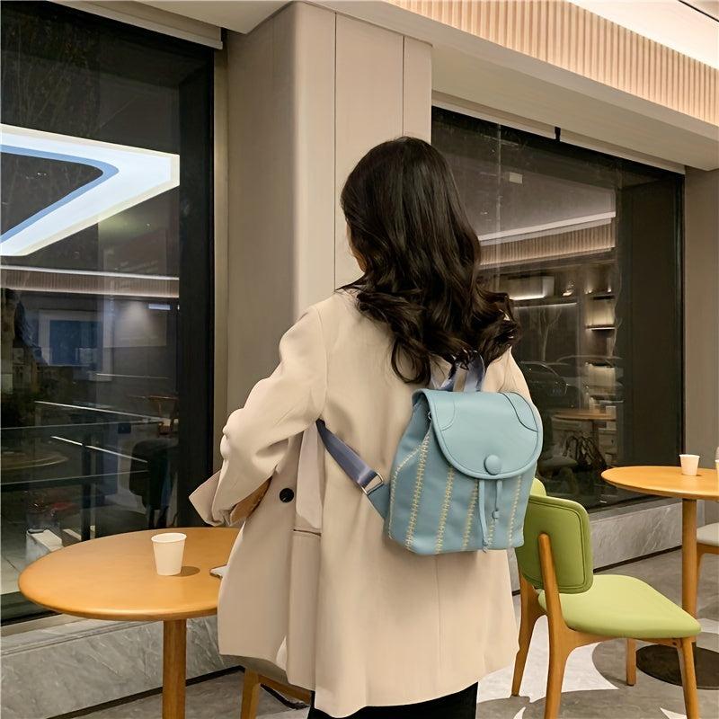 Quilted Pattern Backpack Storage Rucksack For Women