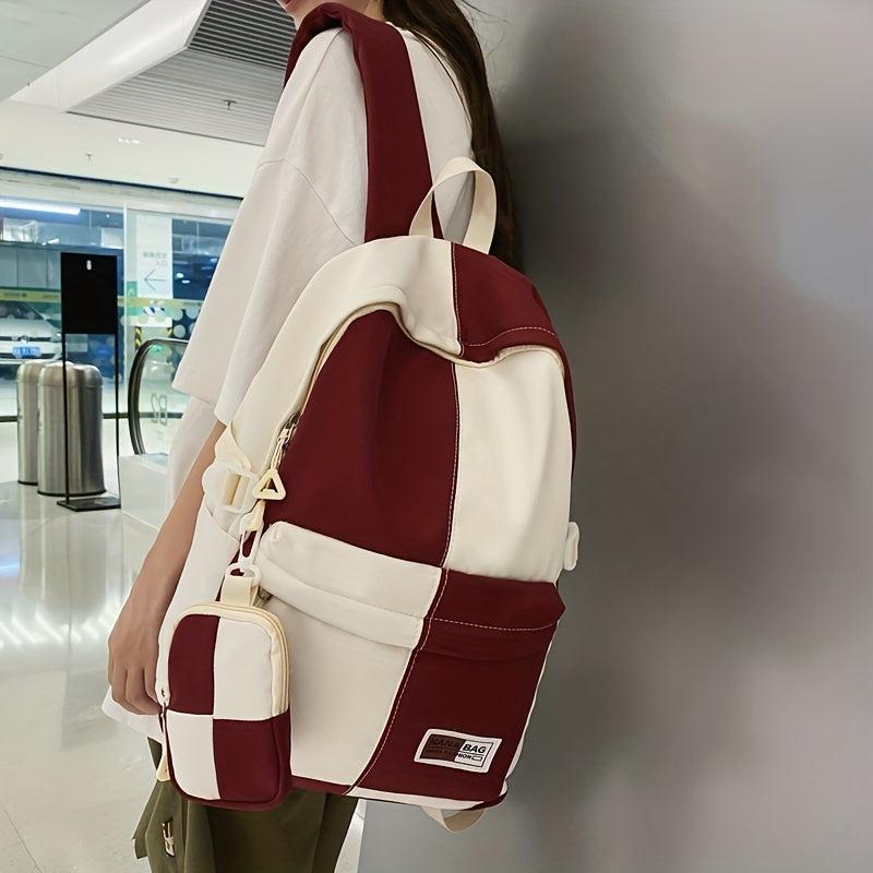 Preppy Style Laptop Backpack for School and Travel