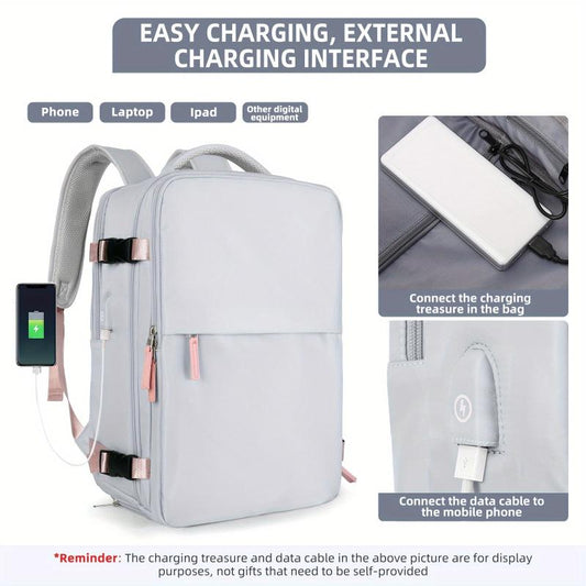 Large Capacity Travel Storage Backpack Lightweight Solid Rucksack