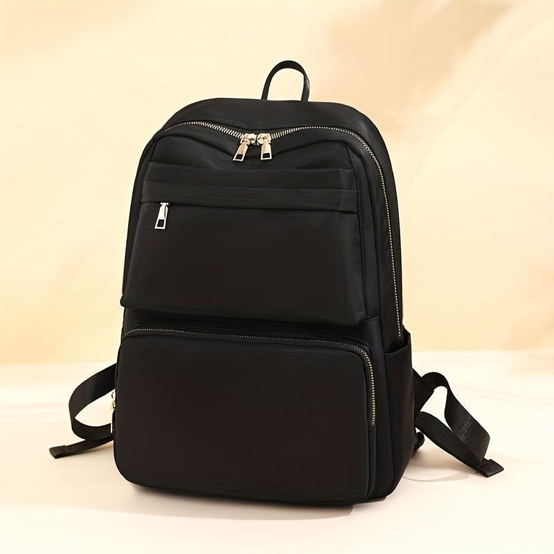 Minimalist Oxford Cloth Backpack Preppy Style Lightweight Travel Rucksack
