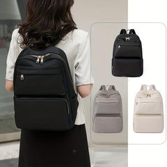 Minimalist Oxford Cloth Backpack Preppy Style Lightweight Travel Rucksack
