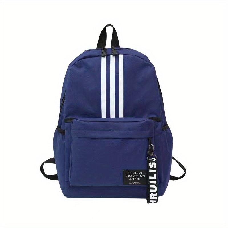 Large Capacity Preppy Backpack Canvas Lightweight School Daypack