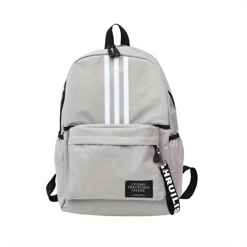 Large Capacity Preppy Backpack Canvas Lightweight School Daypack